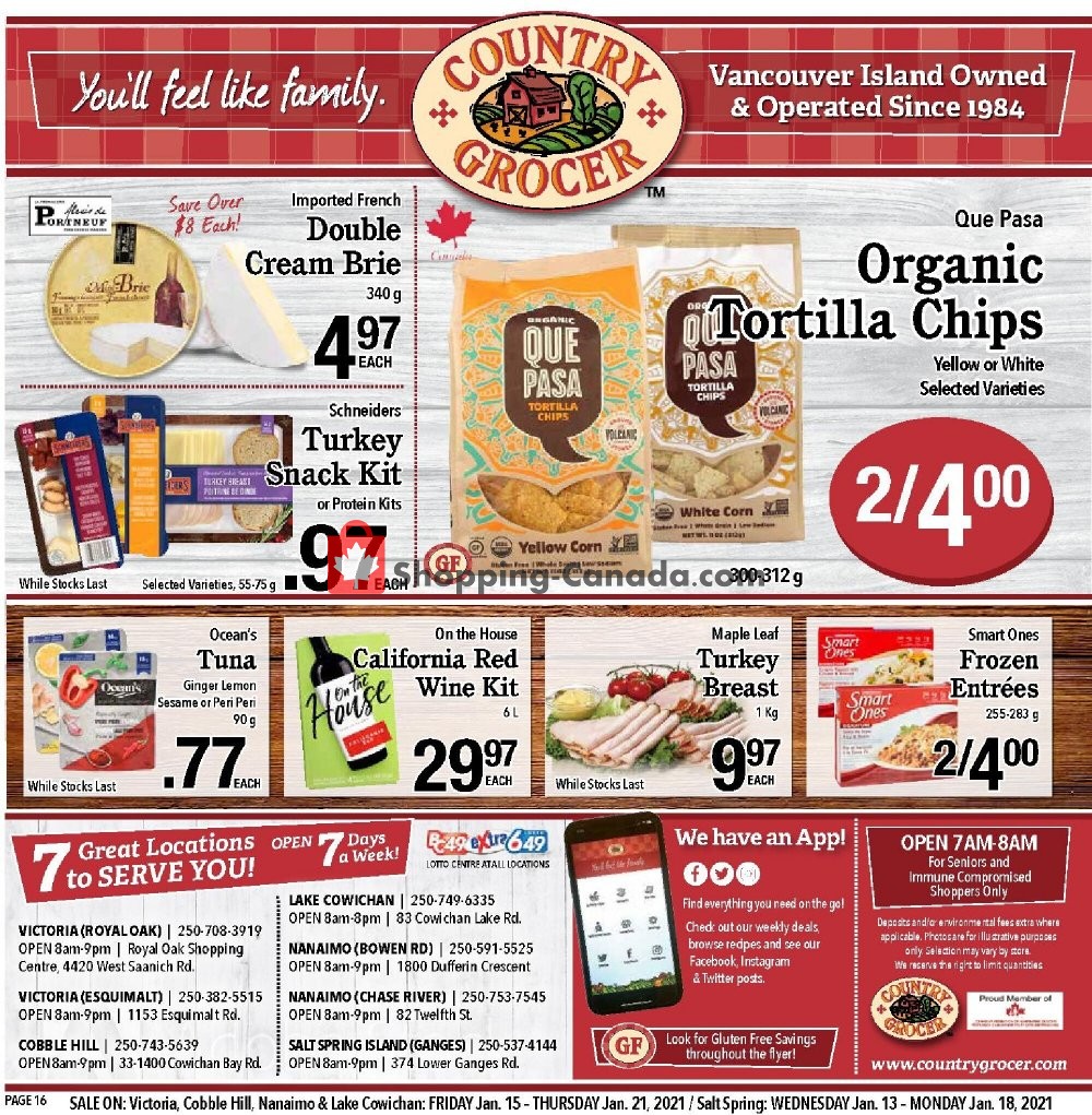 Country Grocer flyer from Friday January 15, 2021 to Thursday January 21, 2021 - page 16