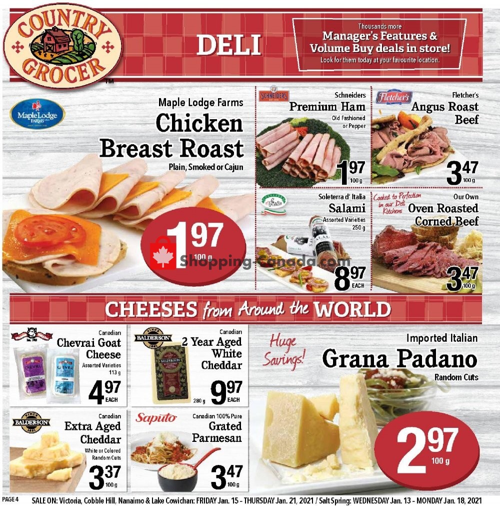 Country Grocer flyer from Friday January 15, 2021 to Thursday January 21, 2021 - page 4