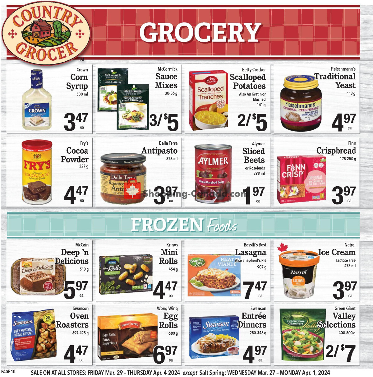 Country Grocer flyer from Wednesday March 27, 2024 to Monday April 1, 2024 - page 10