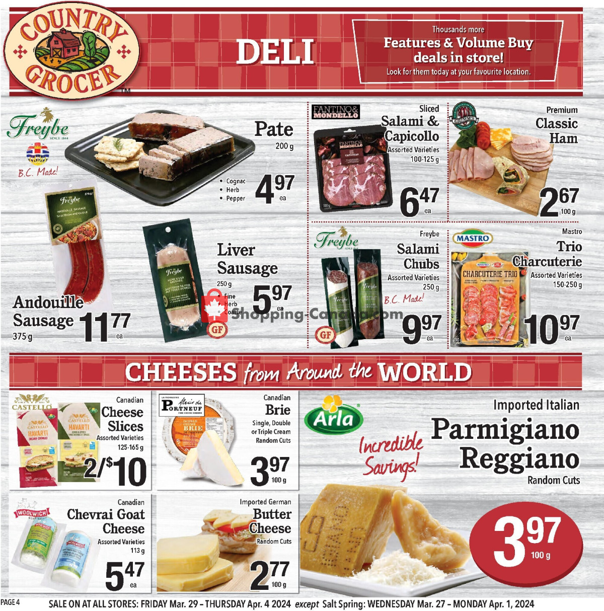 Country Grocer flyer from Wednesday March 27, 2024 to Monday April 1, 2024 - page 4
