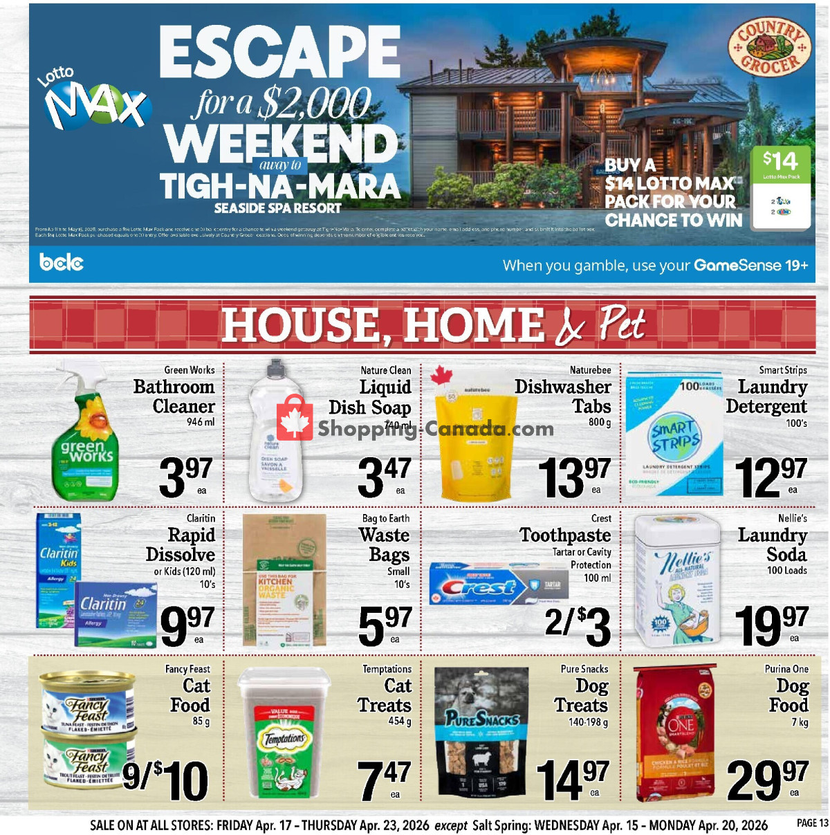 Country Grocer flyer from Friday April 17, 2026 to Thursday April 23, 2026 - page 13