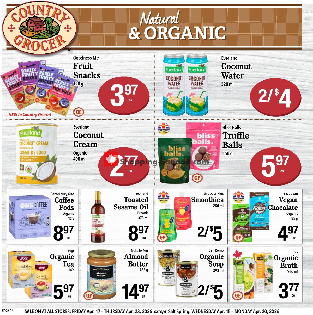 Country Grocer flyer from Friday April 17, 2026 to Thursday April 23, 2026 - page 14