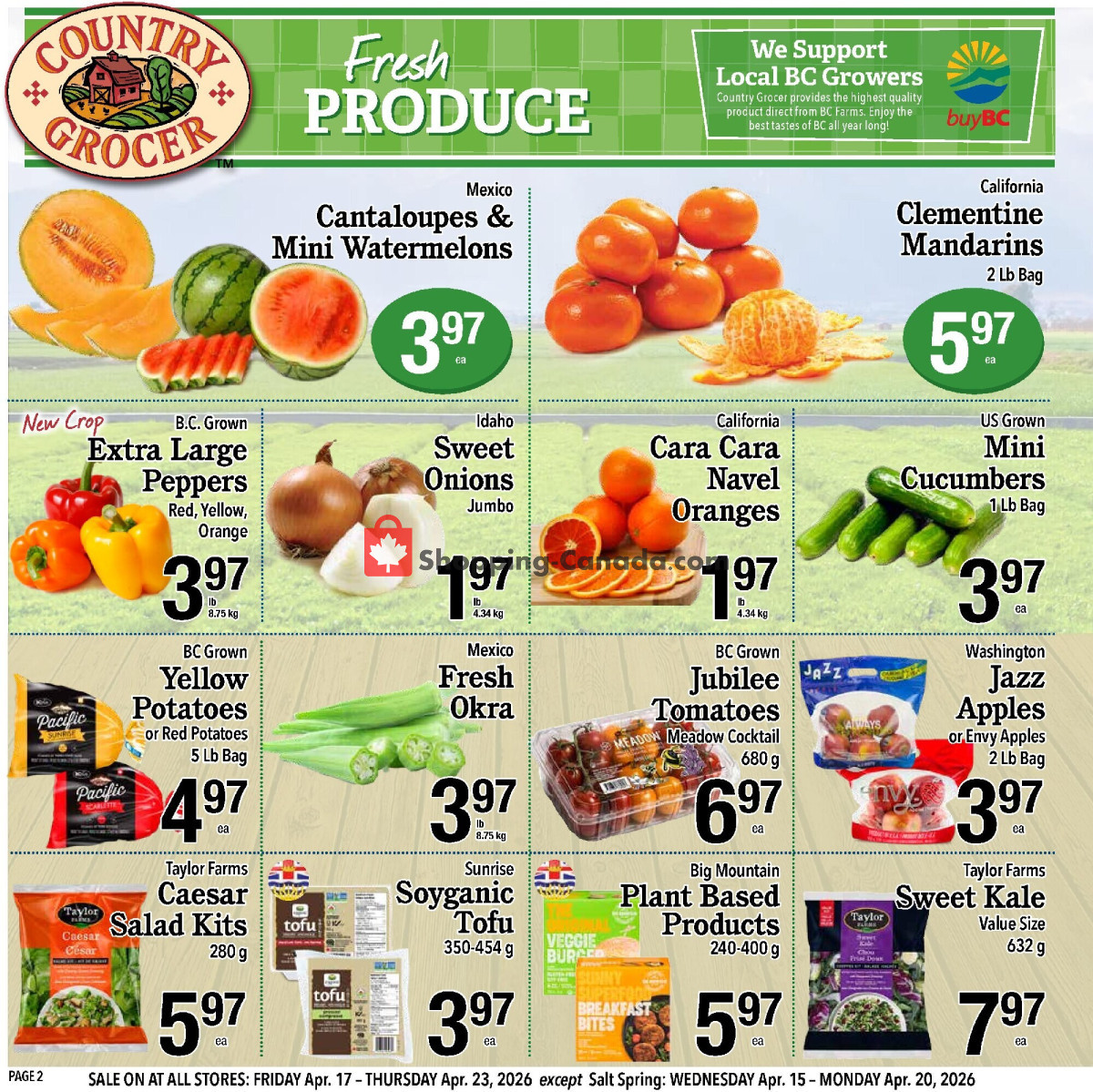 Country Grocer flyer from Friday April 17, 2026 to Thursday April 23, 2026 - page 2