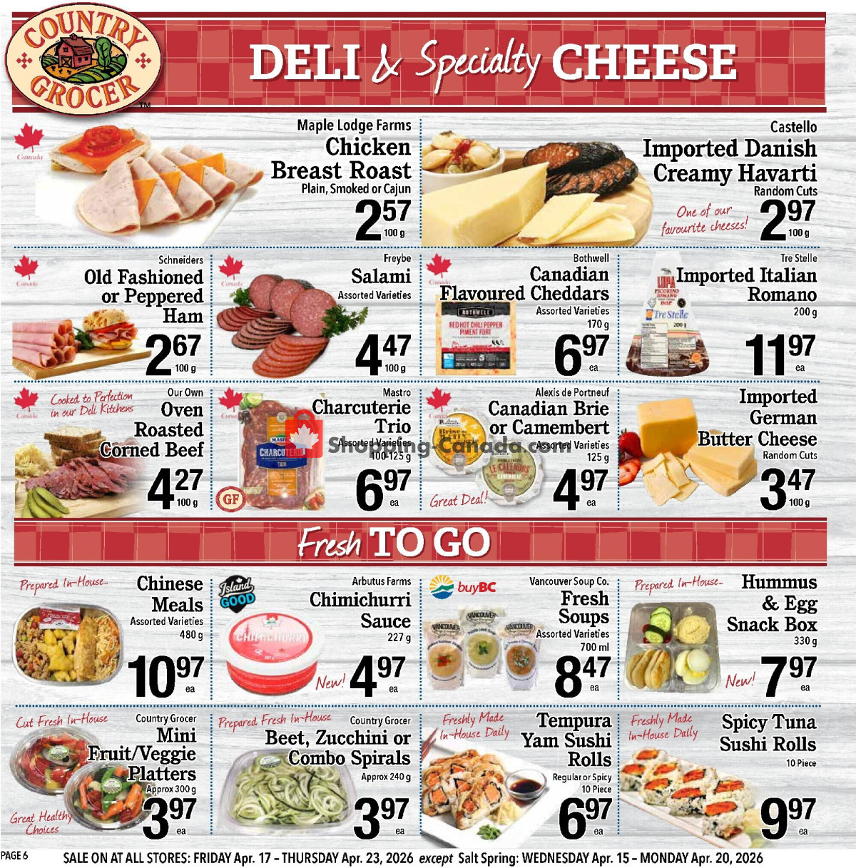 Country Grocer flyer from Friday April 17, 2026 to Thursday April 23, 2026 - page 6