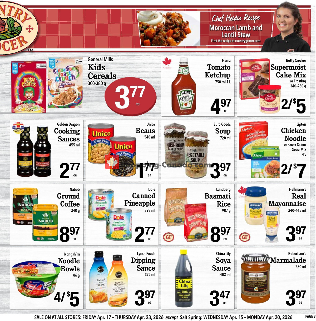 Country Grocer flyer from Friday April 17, 2026 to Thursday April 23, 2026 - page 9
