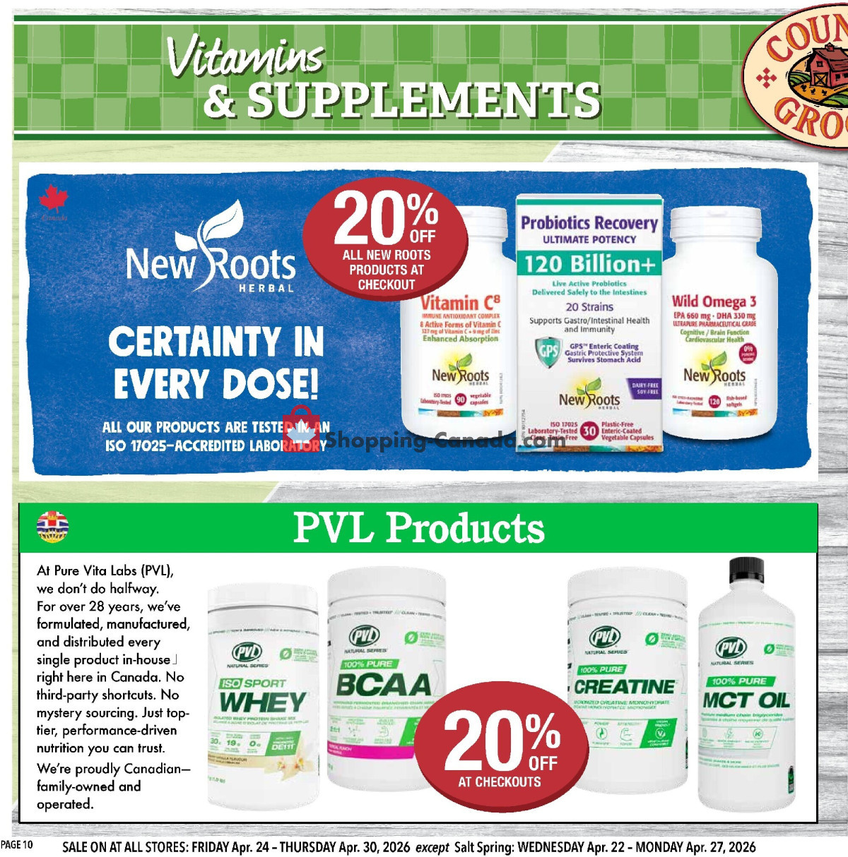 Country Grocer flyer from Friday April 24, 2026 to Thursday April 30, 2026 - page 10