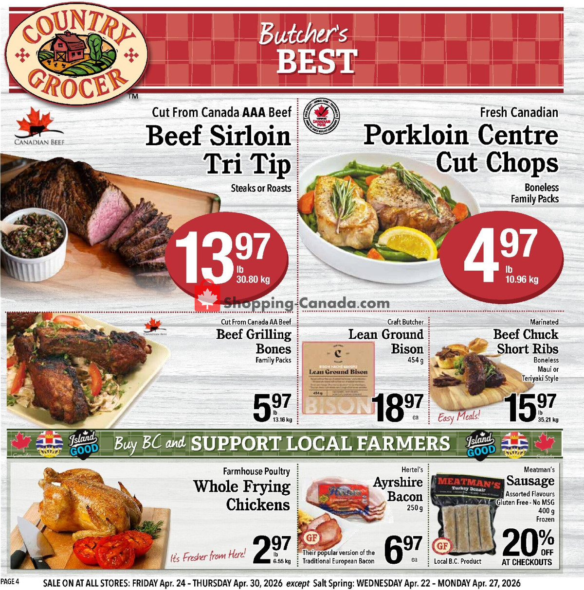 Country Grocer flyer from Friday April 24, 2026 to Thursday April 30, 2026 - page 4