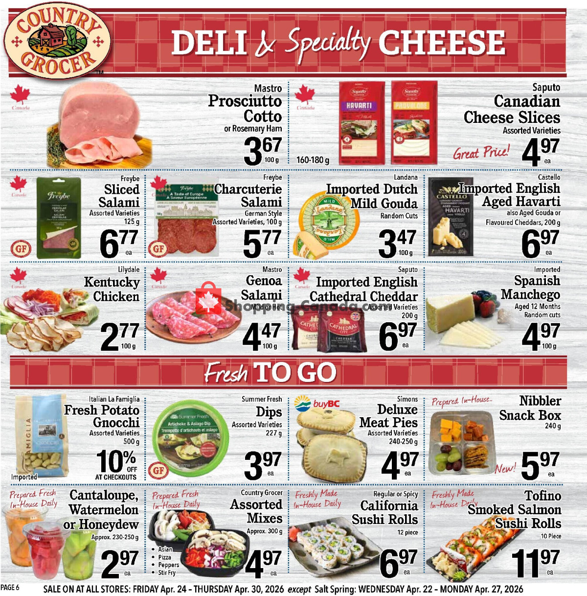 Country Grocer flyer from Friday April 24, 2026 to Thursday April 30, 2026 - page 6