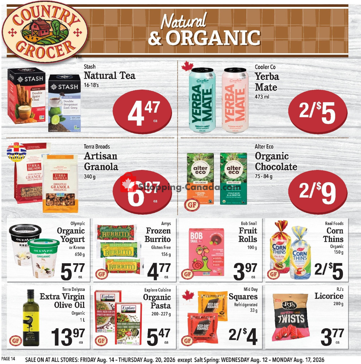 Country Grocer flyer from Friday August 14, 2026 to Thursday August 20, 2026 - page 14