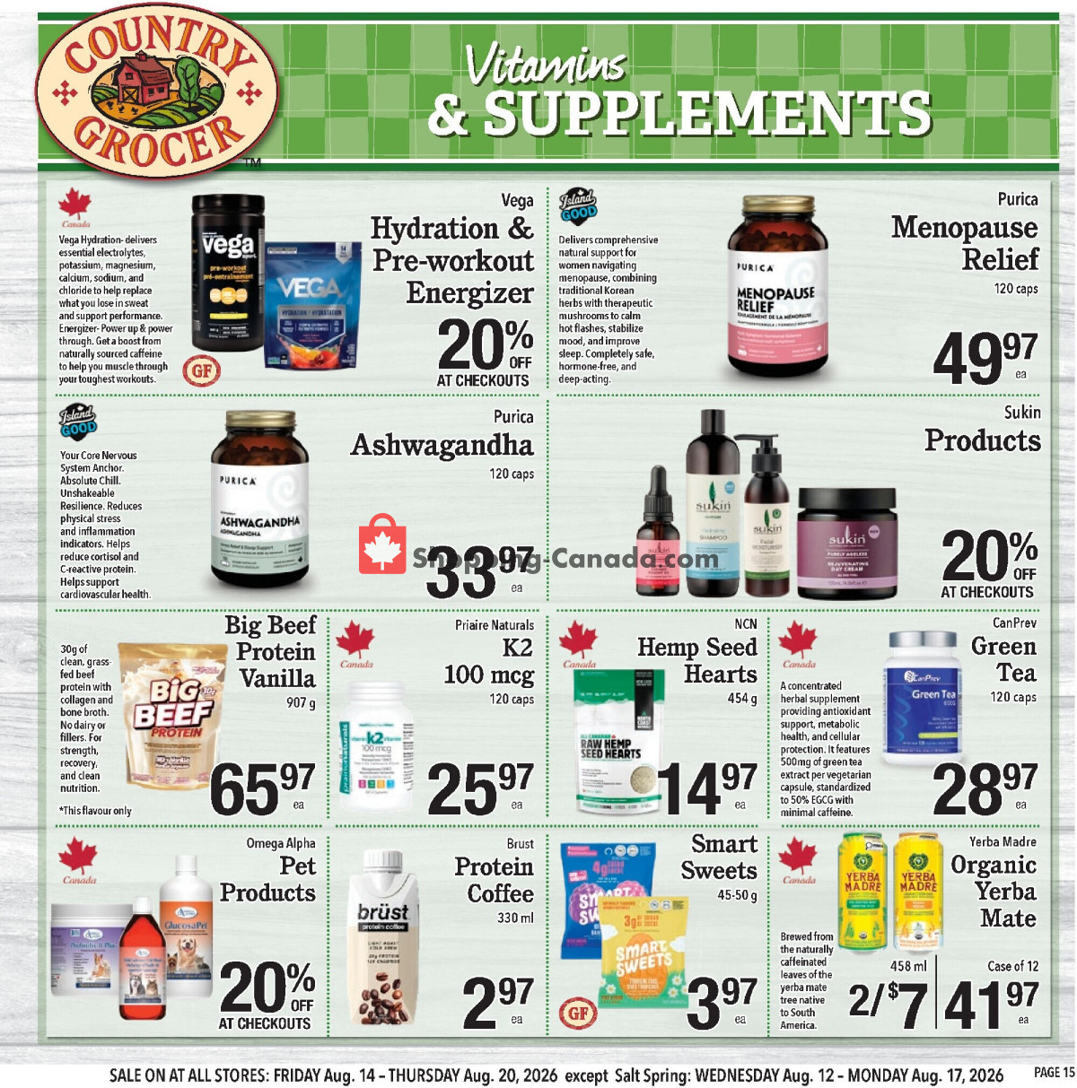 Country Grocer flyer from Friday August 14, 2026 to Thursday August 20, 2026 - page 15