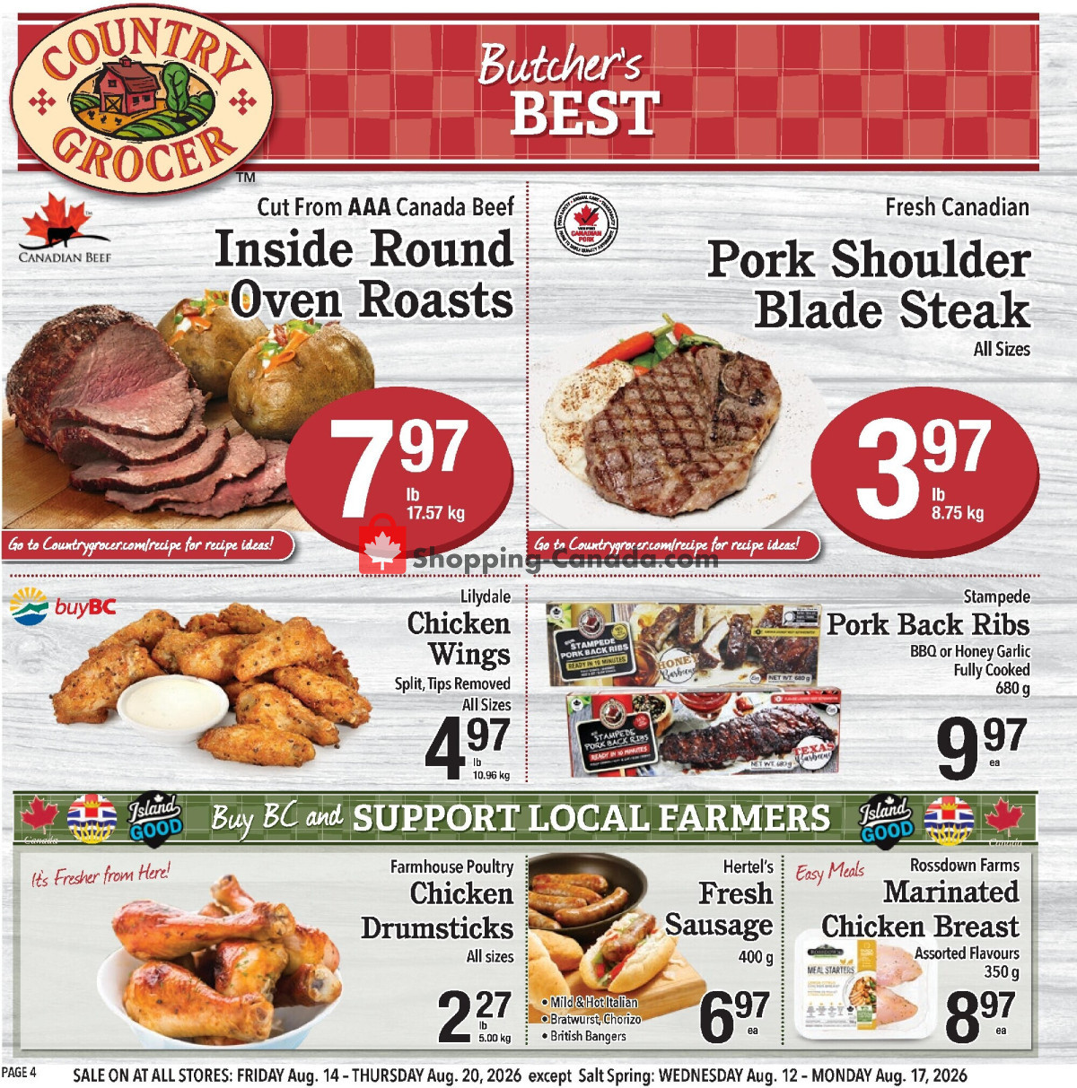 Country Grocer flyer from Friday August 14, 2026 to Thursday August 20, 2026 - page 4