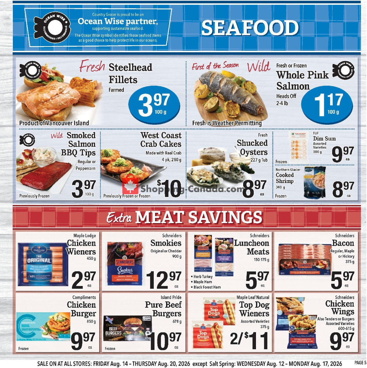 Country Grocer flyer from Friday August 14, 2026 to Thursday August 20, 2026 - page 5