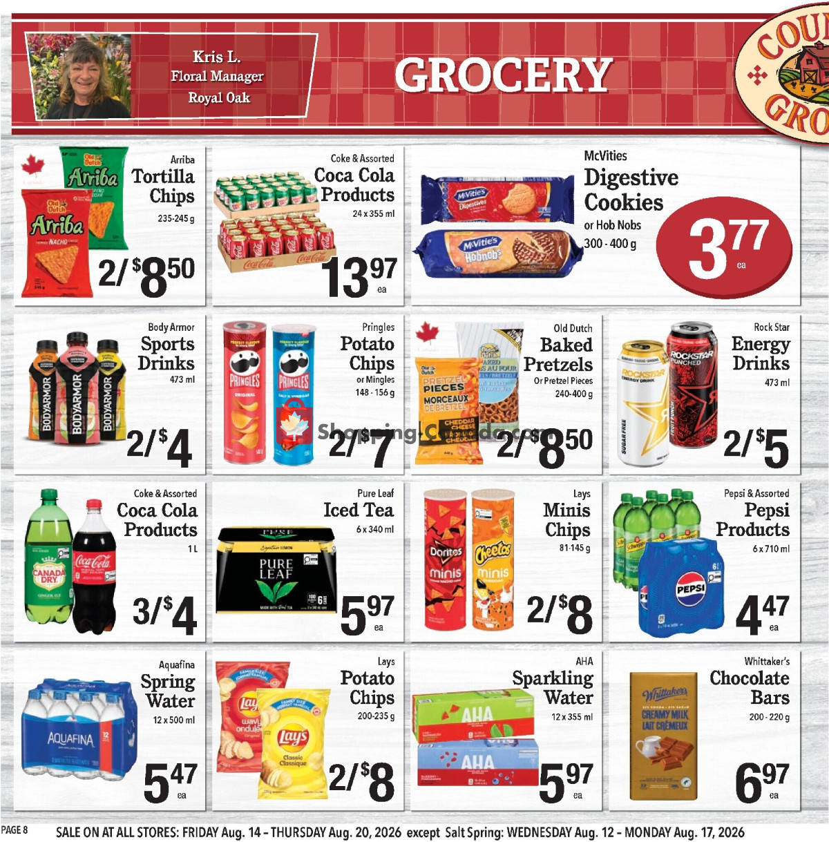 Country Grocer flyer from Friday August 14, 2026 to Thursday August 20, 2026 - page 8