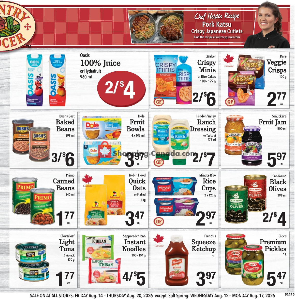 Country Grocer flyer from Friday August 14, 2026 to Thursday August 20, 2026 - page 9