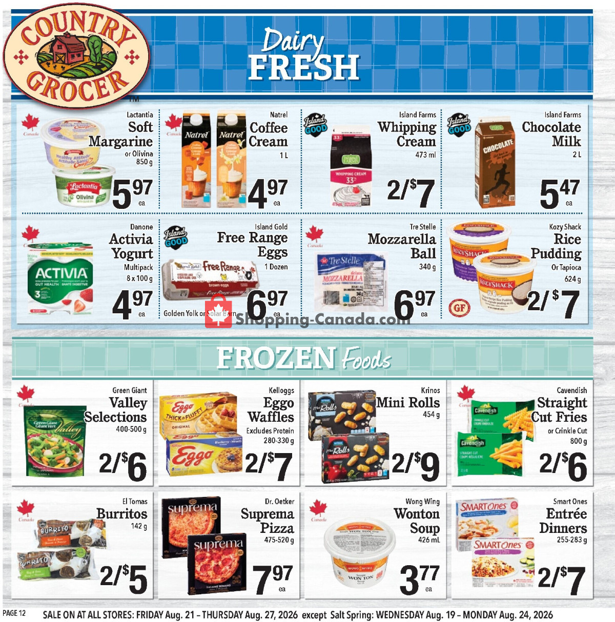 Country Grocer flyer from Friday August 21, 2026 to Thursday August 27, 2026 - page 12