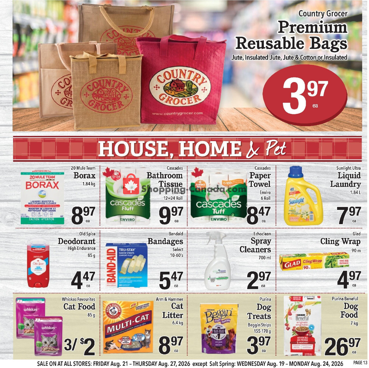 Country Grocer flyer from Friday August 21, 2026 to Thursday August 27, 2026 - page 13