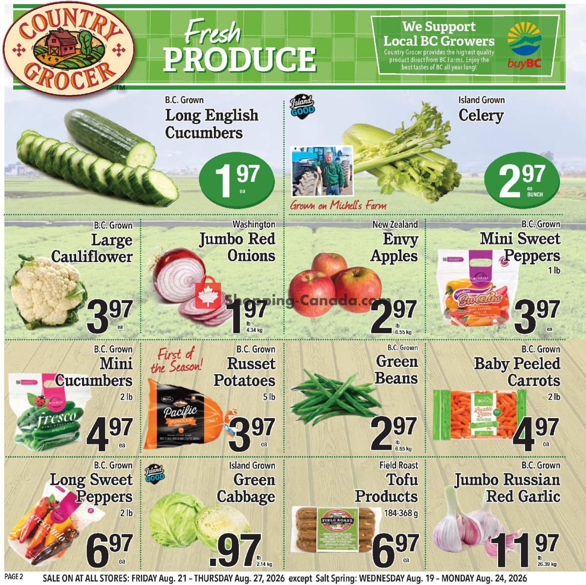 Country Grocer flyer from Friday August 21, 2026 to Thursday August 27, 2026 - page 2