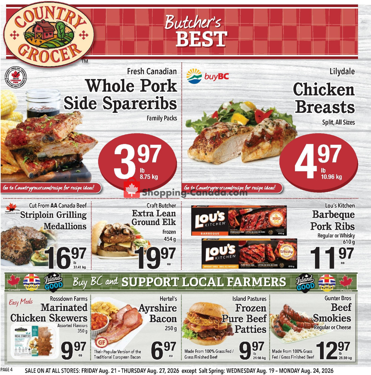 Country Grocer flyer from Friday August 21, 2026 to Thursday August 27, 2026 - page 4