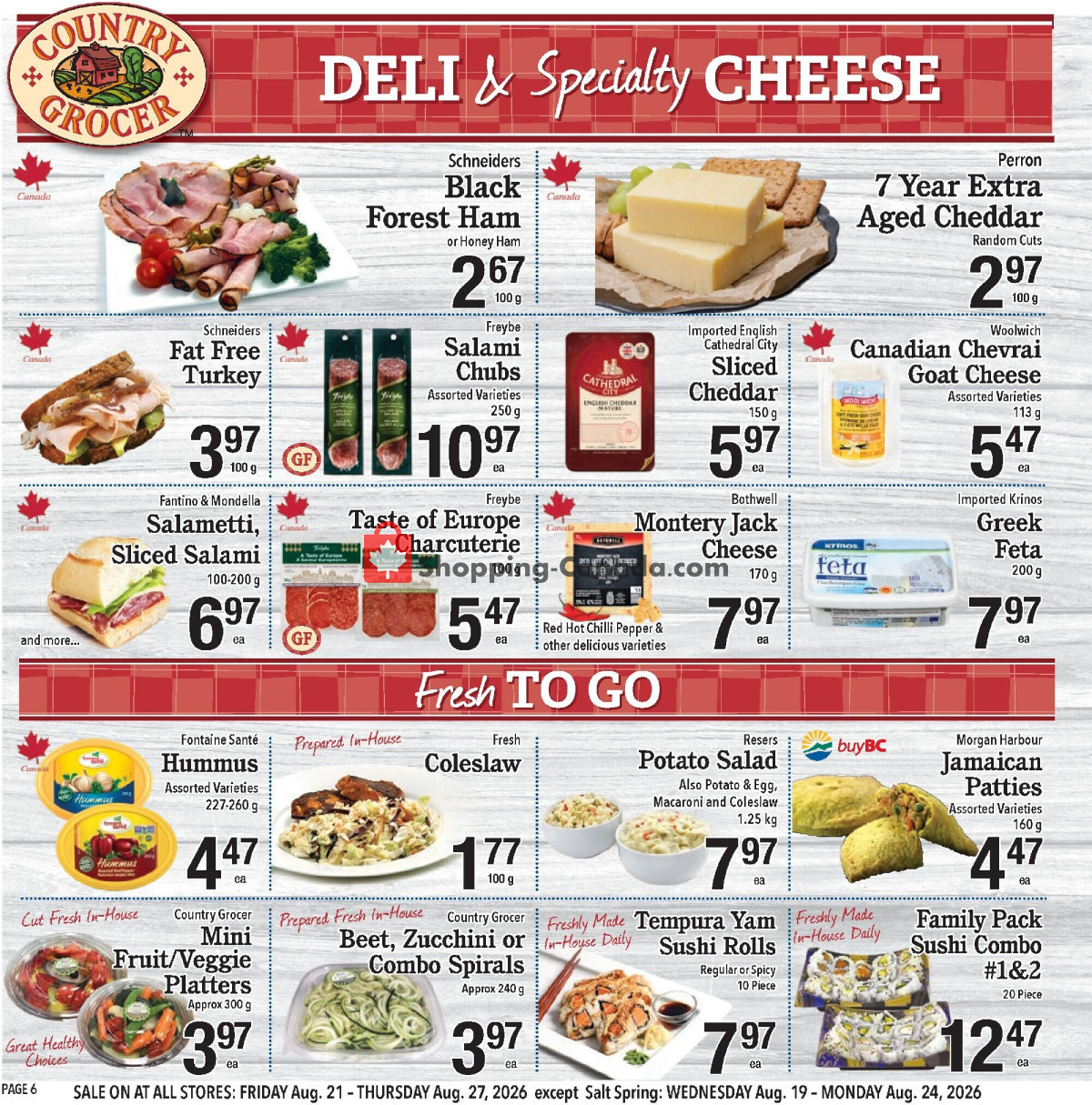 Country Grocer flyer from Friday August 21, 2026 to Thursday August 27, 2026 - page 6