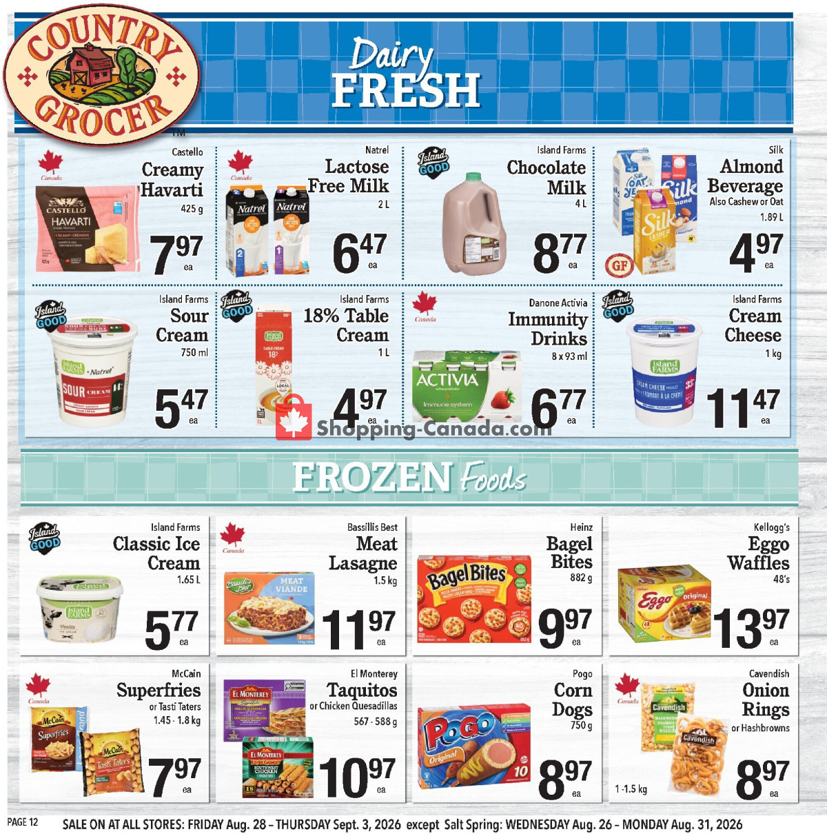 Country Grocer flyer from Friday August 28, 2026 to Thursday September 3, 2026 - page 12