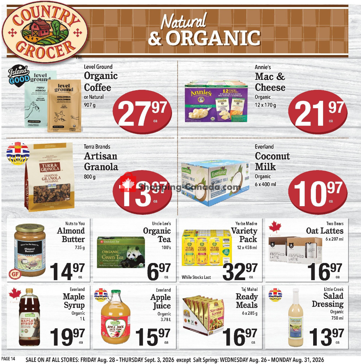 Country Grocer flyer from Friday August 28, 2026 to Thursday September 3, 2026 - page 14