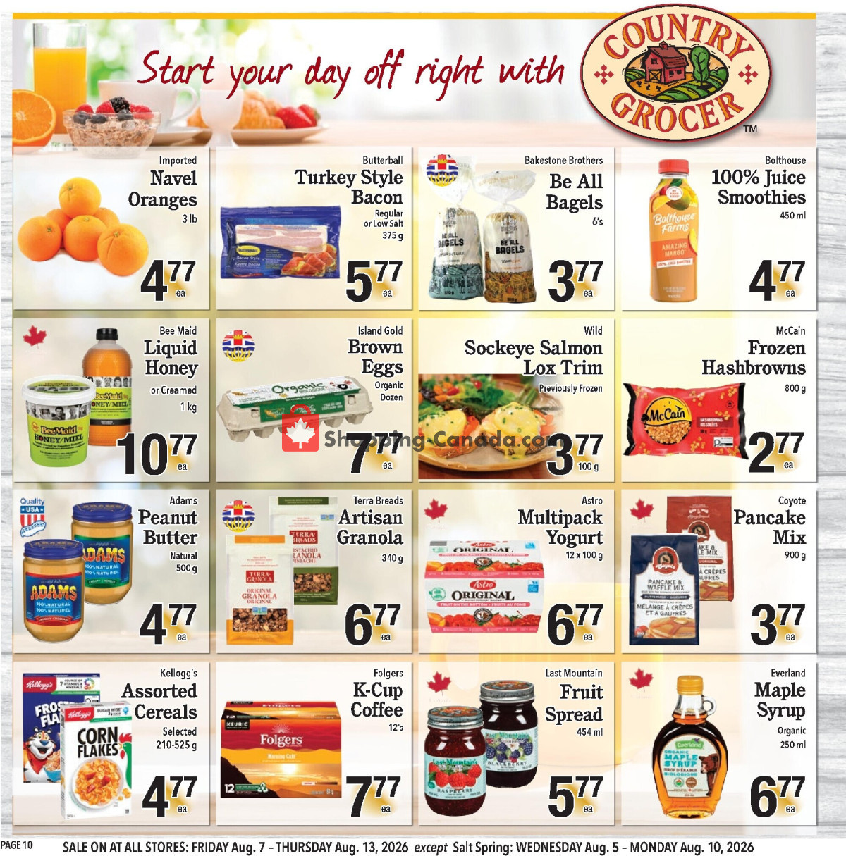 Country Grocer flyer from Friday August 7, 2026 to Thursday August 13, 2026 - page 10