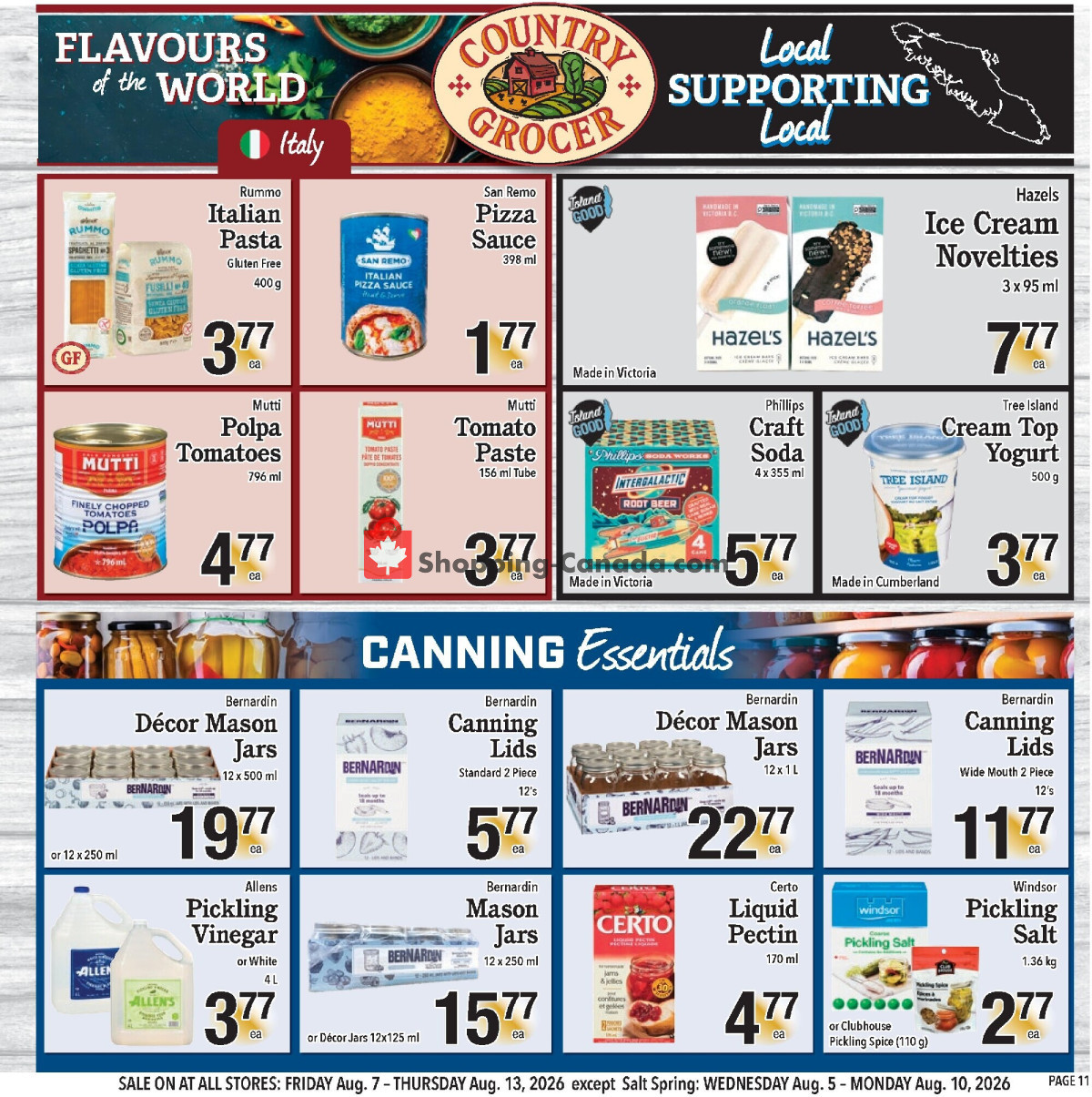 Country Grocer flyer from Friday August 7, 2026 to Thursday August 13, 2026 - page 11
