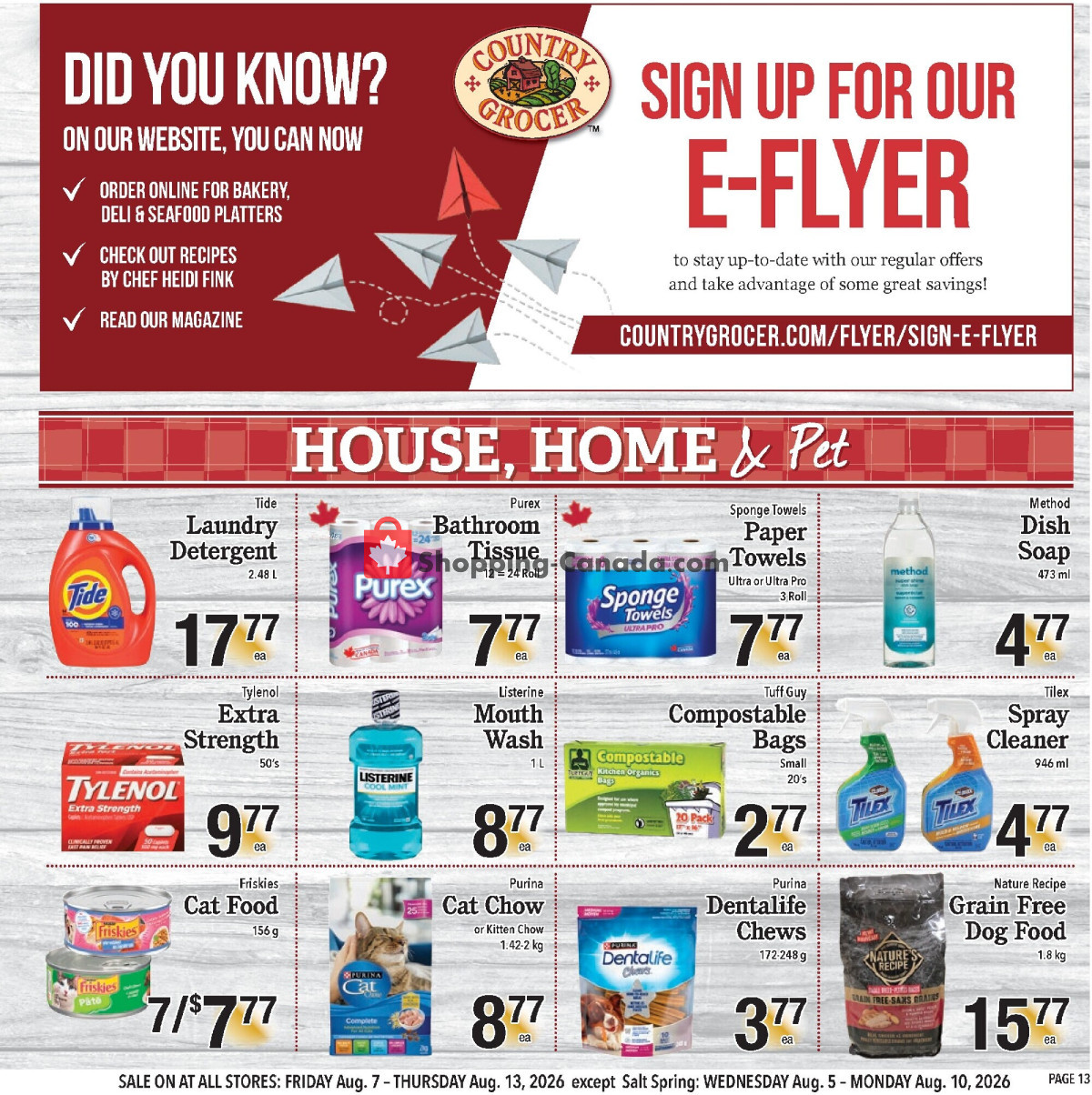Country Grocer flyer from Friday August 7, 2026 to Thursday August 13, 2026 - page 13