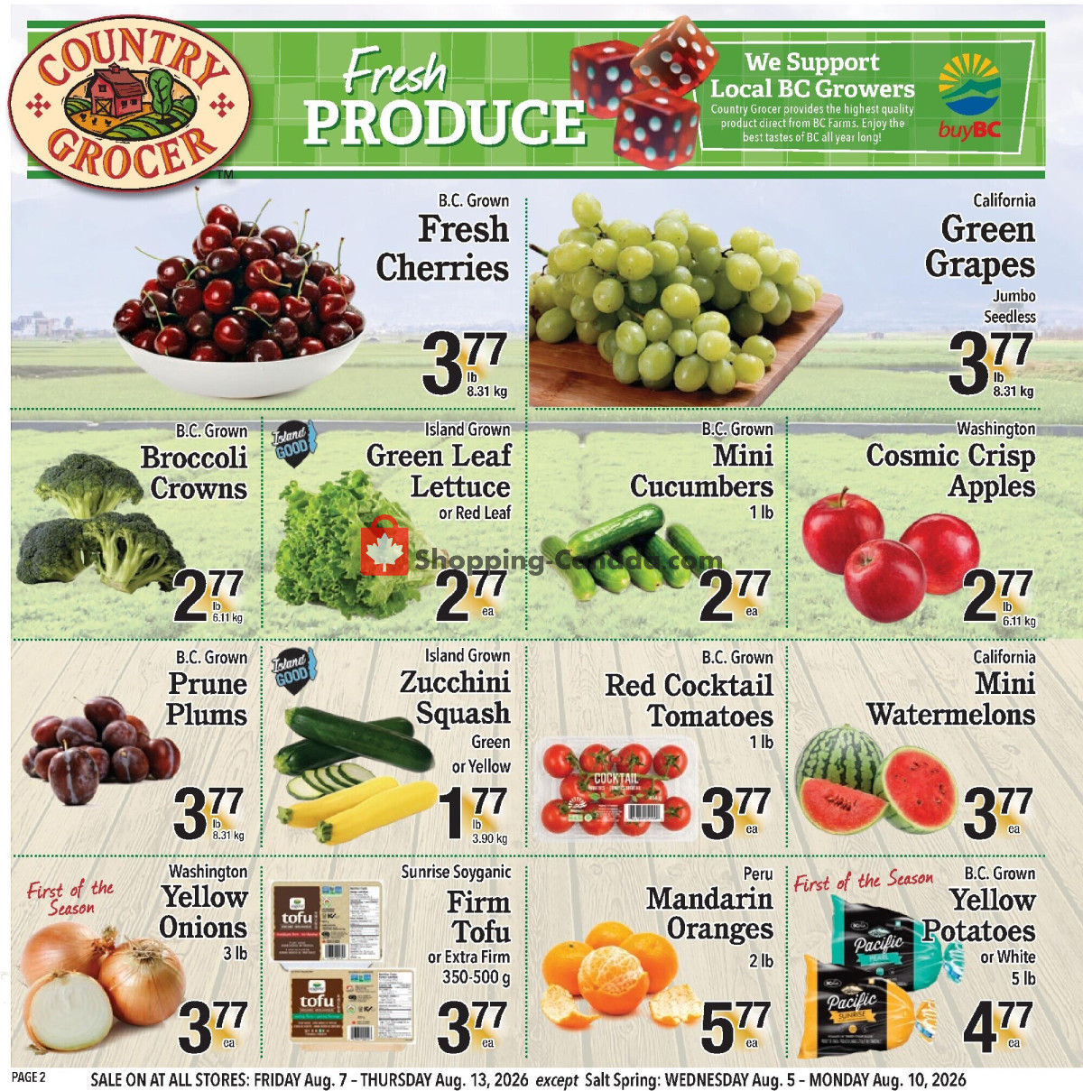 Country Grocer flyer from Friday August 7, 2026 to Thursday August 13, 2026 - page 2