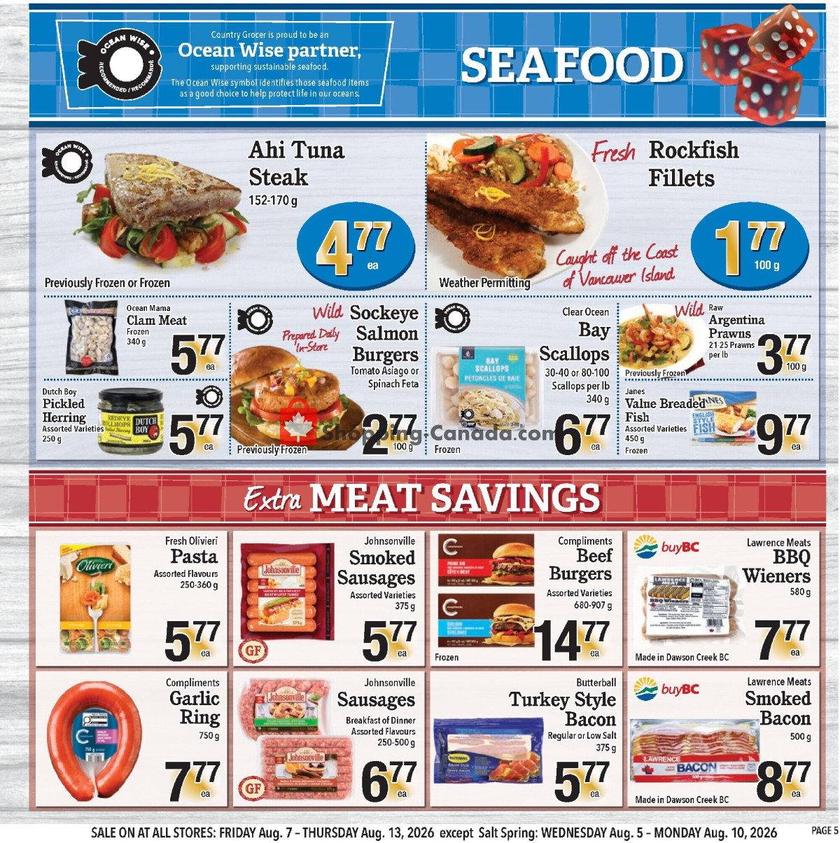 Country Grocer flyer from Friday August 7, 2026 to Thursday August 13, 2026 - page 5