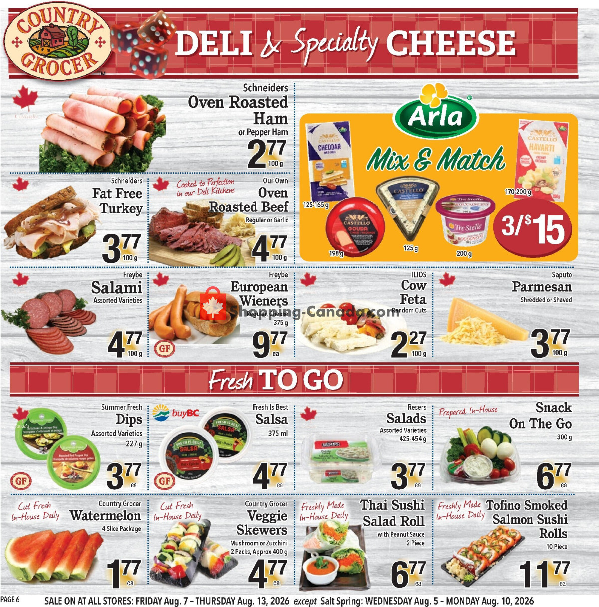 Country Grocer flyer from Friday August 7, 2026 to Thursday August 13, 2026 - page 6