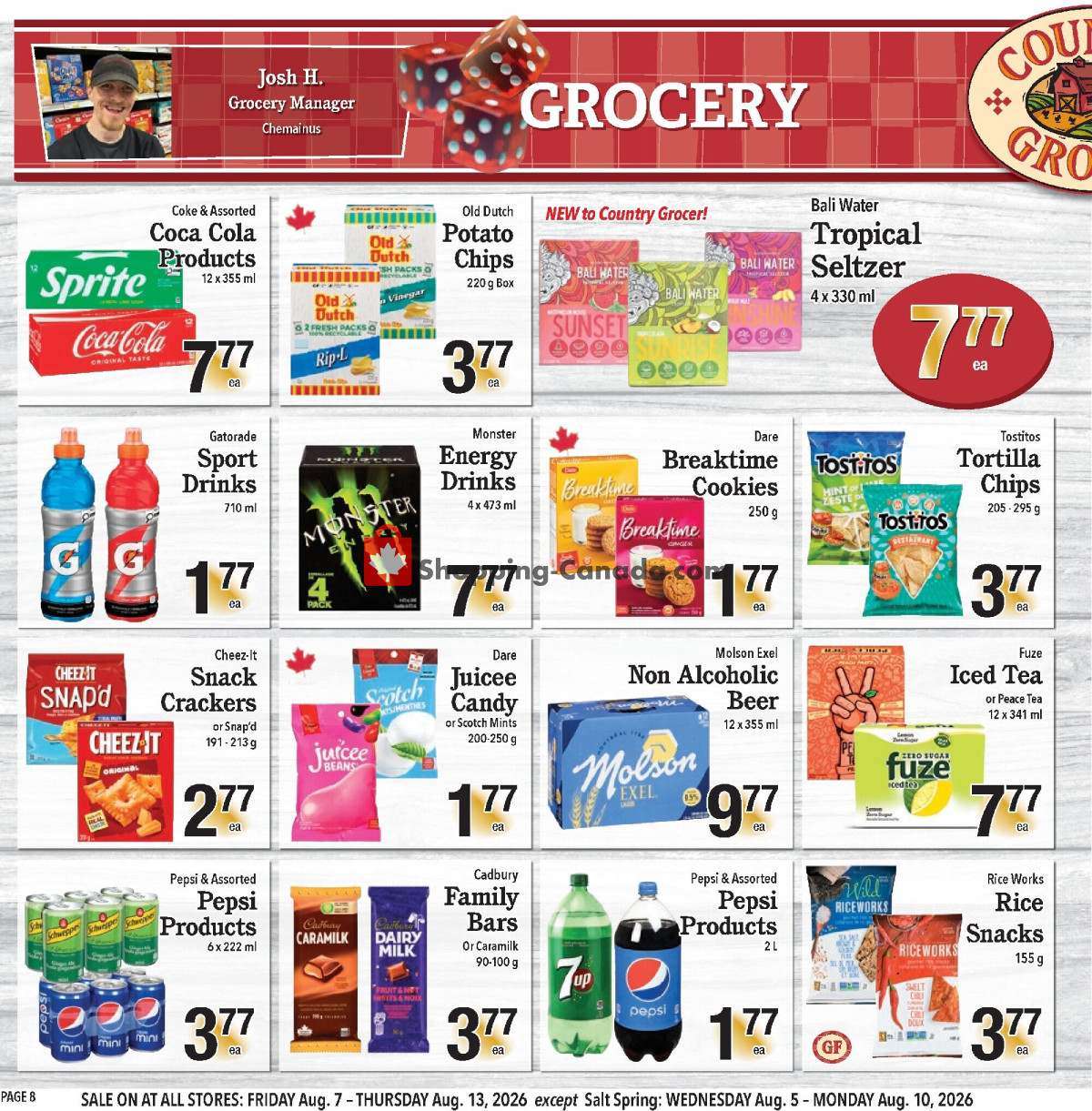 Country Grocer flyer from Friday August 7, 2026 to Thursday August 13, 2026 - page 8