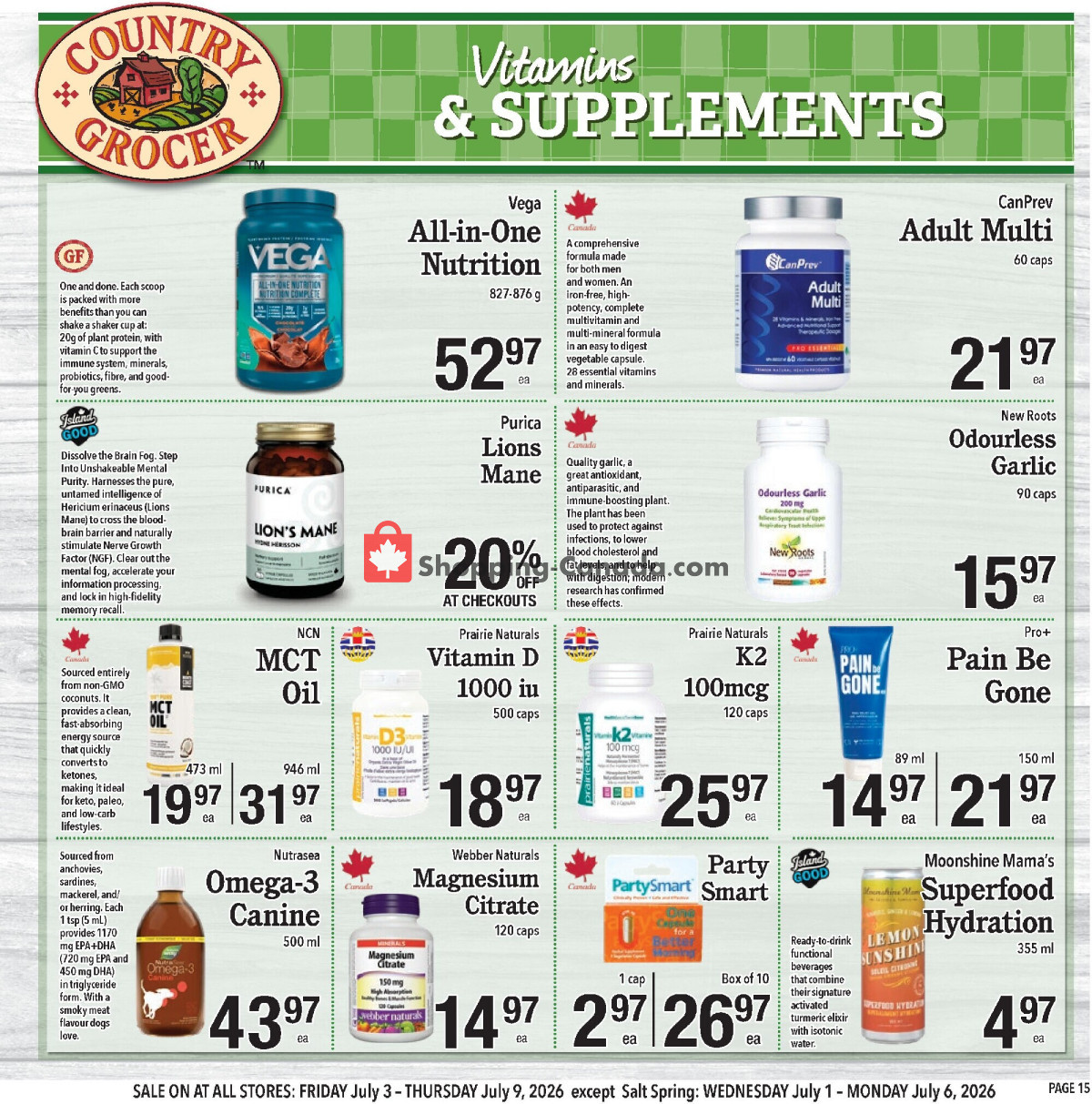 Country Grocer flyer from Wednesday July 1, 2026 to Monday July 6, 2026 - page 15