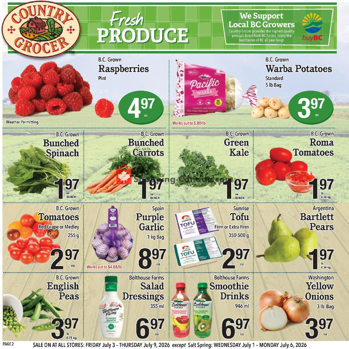 Country Grocer flyer from Wednesday July 1, 2026 to Monday July 6, 2026 - page 2
