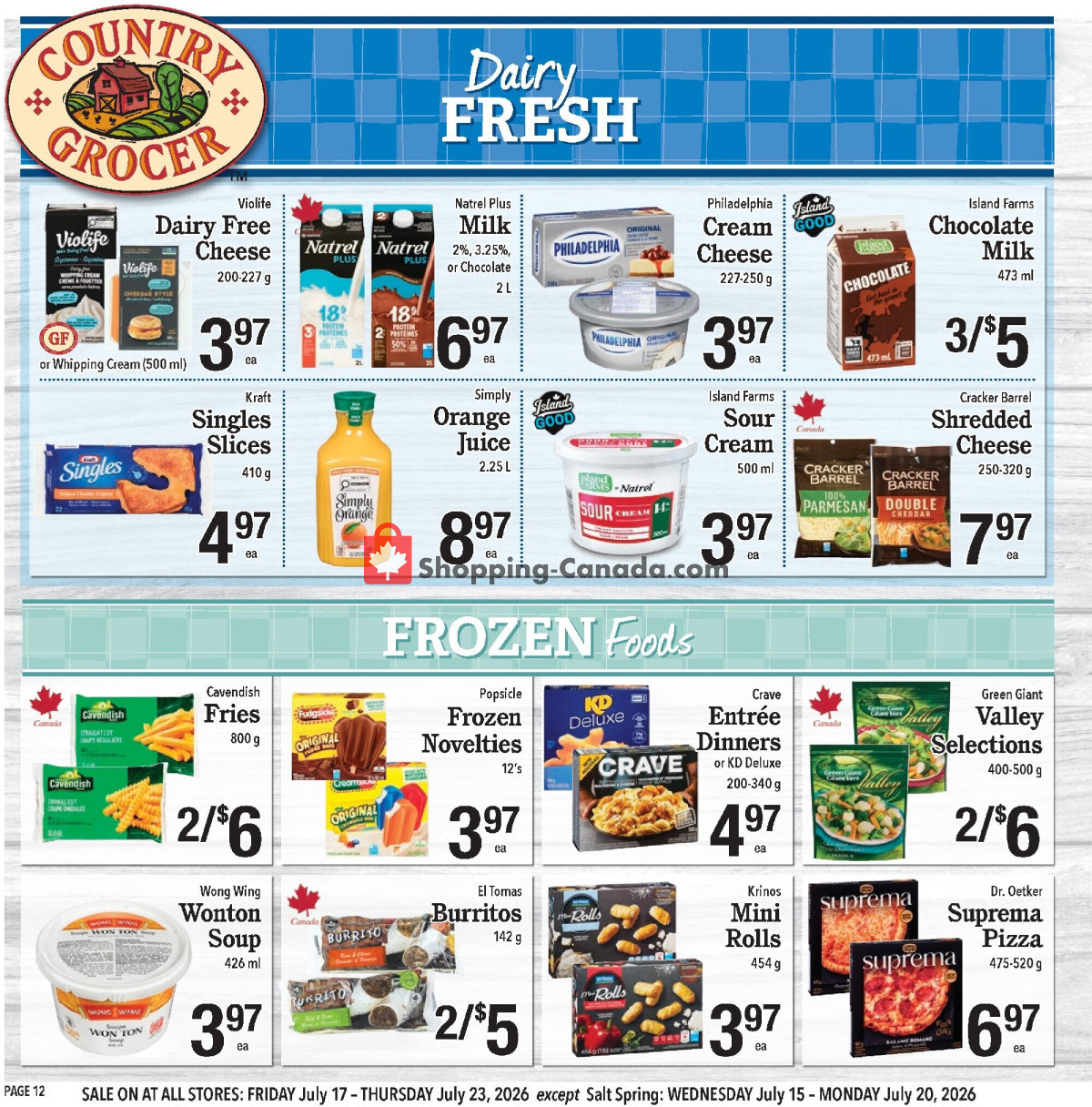 Country Grocer flyer from Friday July 10, 2026 to Wednesday July 15, 2026 - page 12