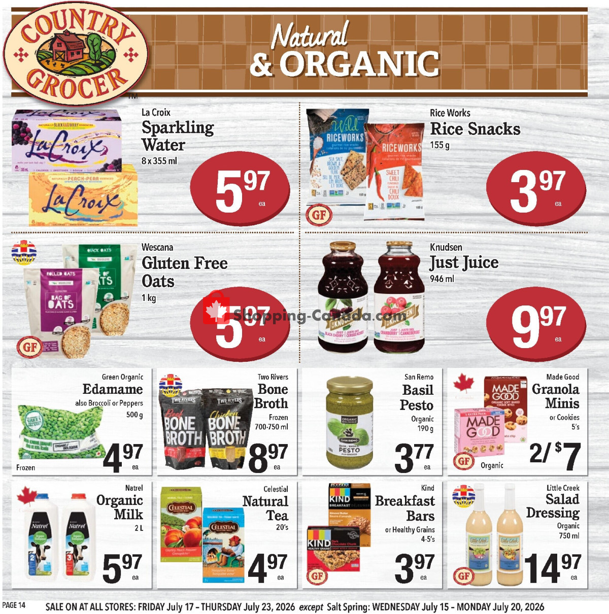 Country Grocer flyer from Friday July 10, 2026 to Wednesday July 15, 2026 - page 14