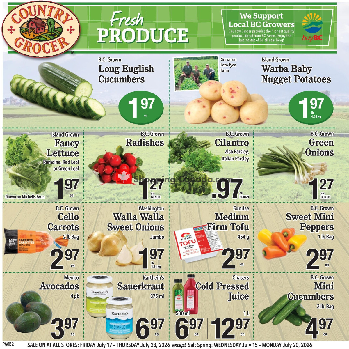 Country Grocer flyer from Friday July 10, 2026 to Wednesday July 15, 2026 - page 2
