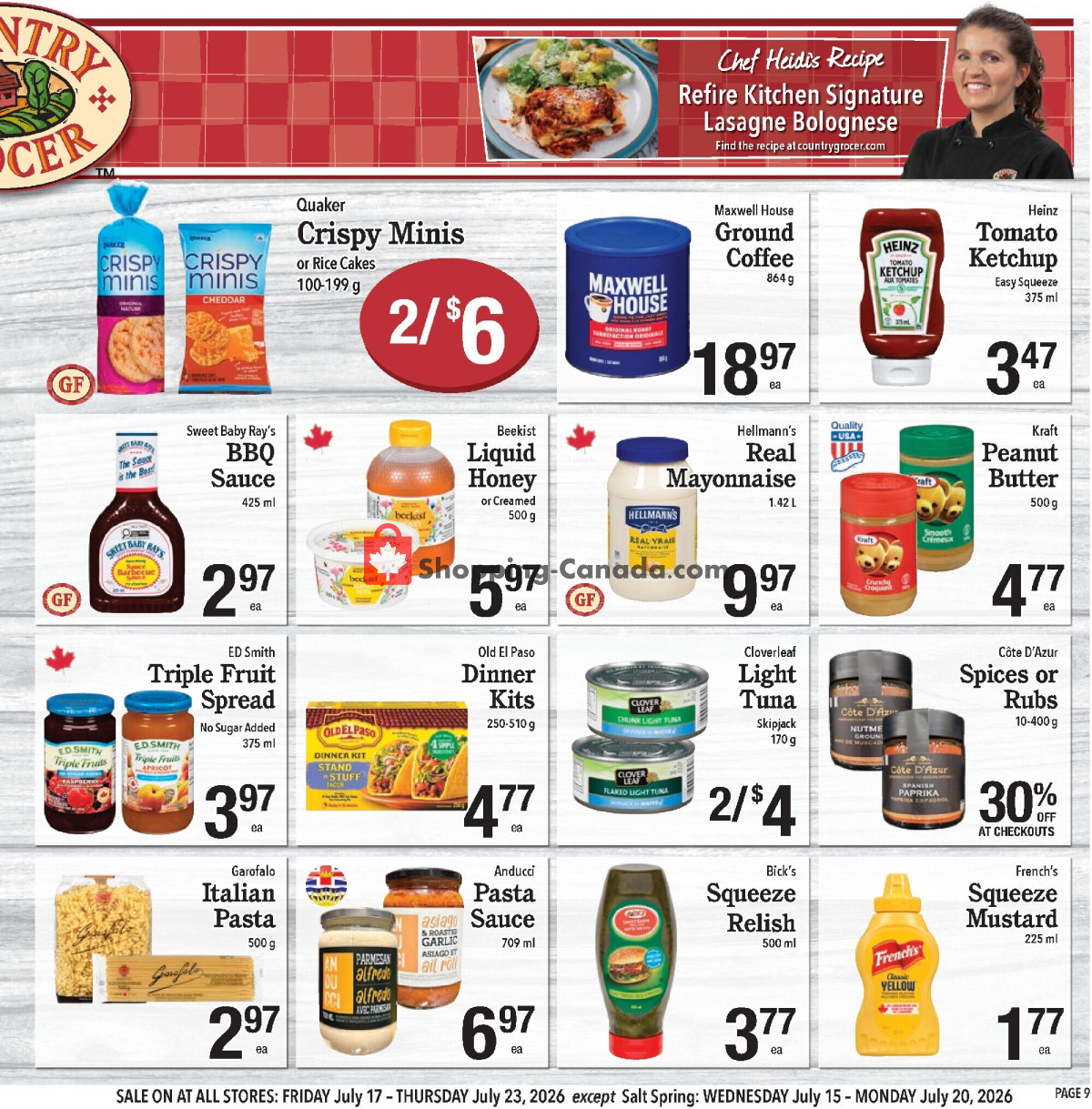 Country Grocer flyer from Friday July 10, 2026 to Wednesday July 15, 2026 - page 9