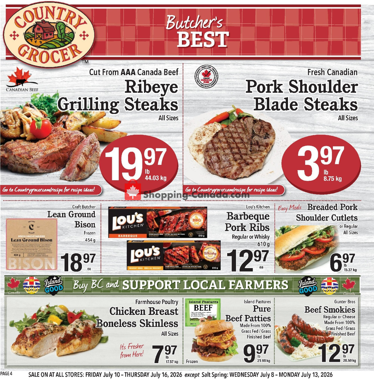 Country Grocer flyer from Friday July 10, 2026 to Thursday July 16, 2026 - page 4