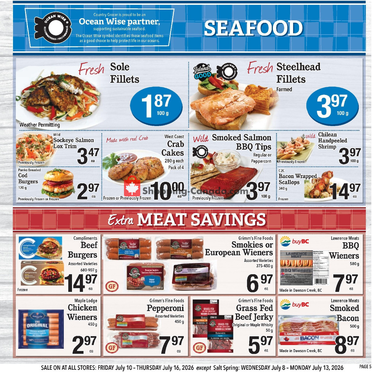 Country Grocer flyer from Friday July 10, 2026 to Thursday July 16, 2026 - page 5
