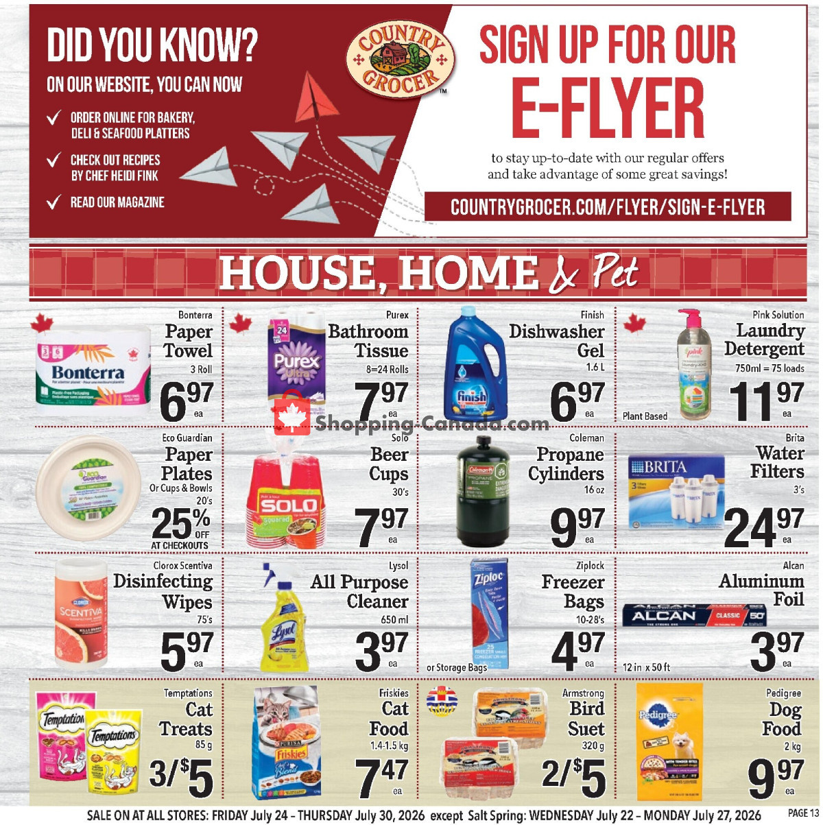 Country Grocer flyer from Wednesday July 22, 2026 to Thursday July 30, 2026 - page 13