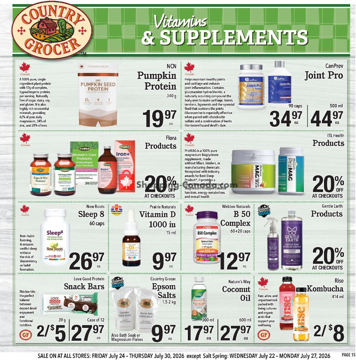 Country Grocer flyer from Wednesday July 22, 2026 to Thursday July 30, 2026 - page 15