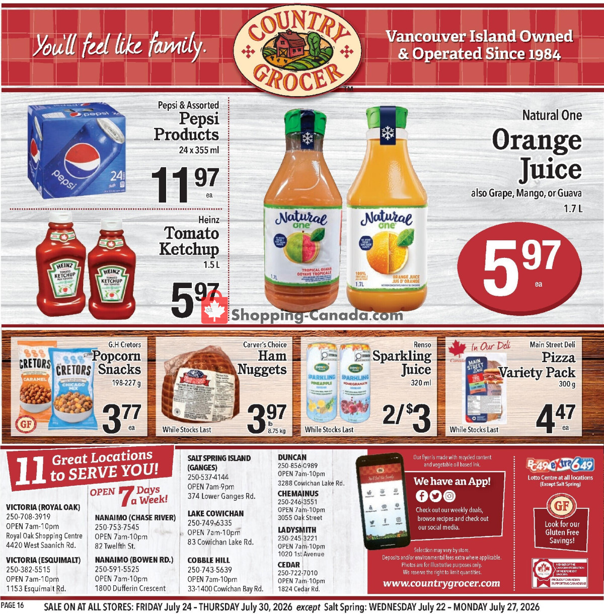 Country Grocer flyer from Wednesday July 22, 2026 to Thursday July 30, 2026 - page 16