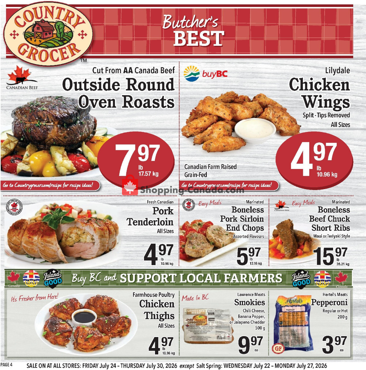 Country Grocer flyer from Wednesday July 22, 2026 to Thursday July 30, 2026 - page 4