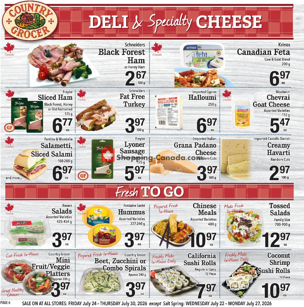 Country Grocer flyer from Wednesday July 22, 2026 to Thursday July 30, 2026 - page 6