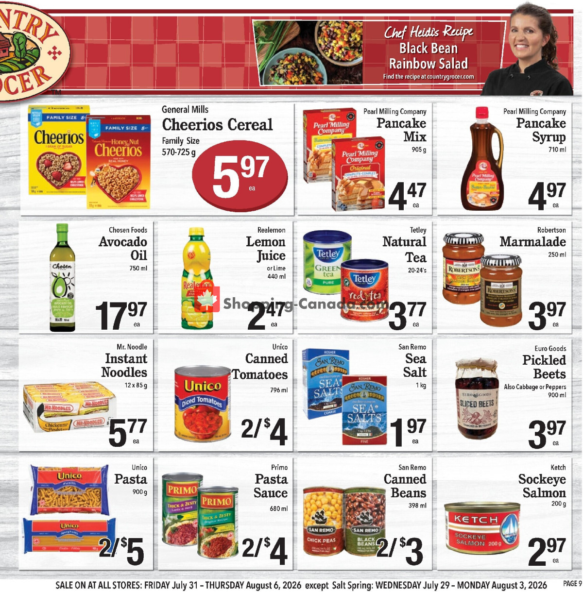 Country Grocer flyer from Wednesday July 29, 2026 to Thursday August 6, 2026 - page 9