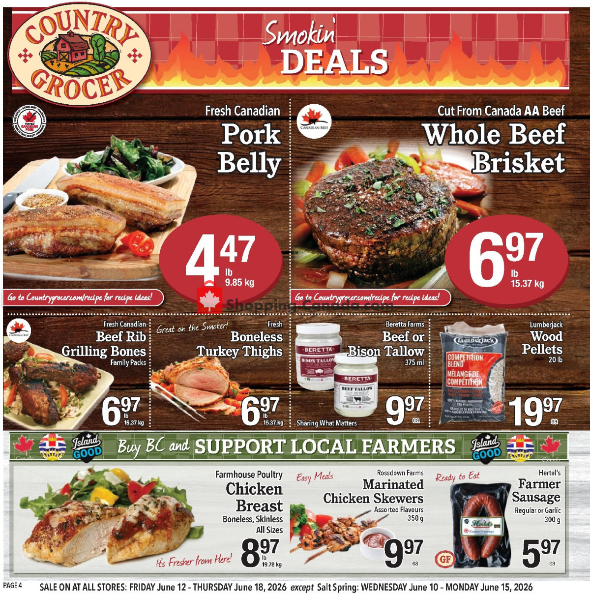 Country Grocer flyer from Thursday June 11, 2026 to Thursday June 18, 2026 - page 4