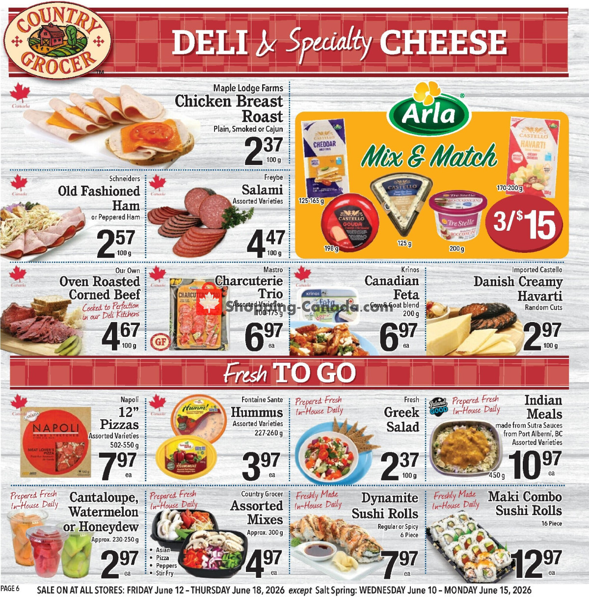 Country Grocer flyer from Thursday June 11, 2026 to Thursday June 18, 2026 - page 6