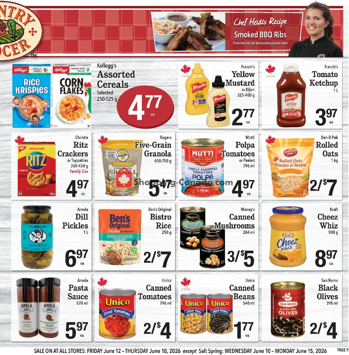 Country Grocer flyer from Thursday June 11, 2026 to Thursday June 18, 2026 - page 9