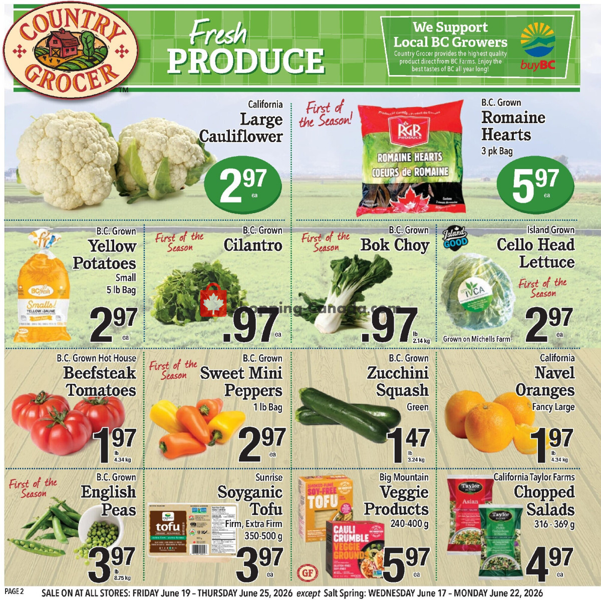 Country Grocer flyer from Friday June 19, 2026 to Thursday June 25, 2026 - page 2